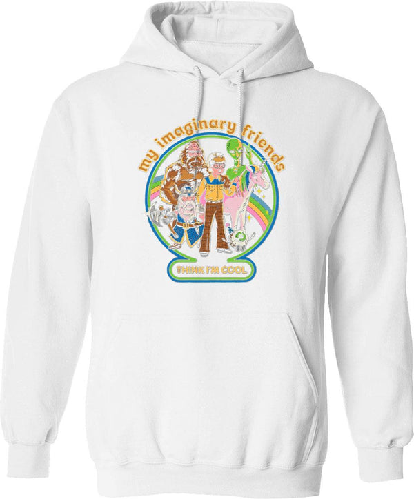 My Imaginary Friends Graphic Pullover Hoodie - White