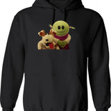 Nanalan Mona and Russer Graphic Pullover Hoodie - Black