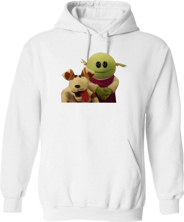 Nanalan Mona and Russer Graphic Pullover Hoodie - White