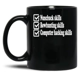 Napoleon Dynamite Skills Black Coffee Mug, Gift Coffee Mug