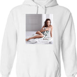 Natalie Portman Sexy Graphic Pullover Hoodie - White