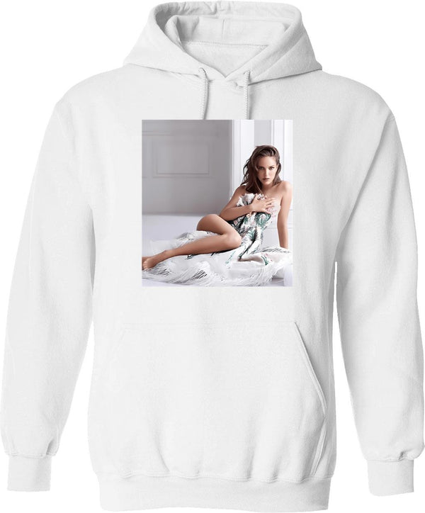Natalie Portman Sexy Graphic Pullover Hoodie - White