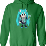 Neco Arc Graphic Pullover Hoodie - Green