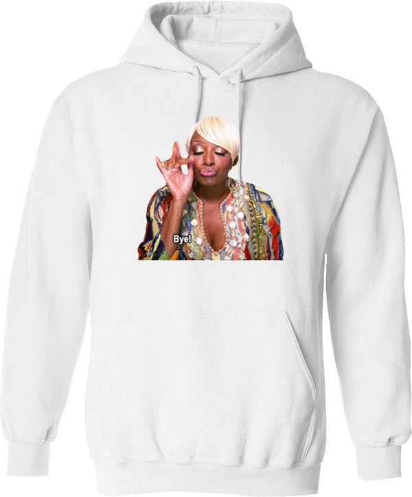 Nene Leakes Bye Graphic Pullover Hoodie - White