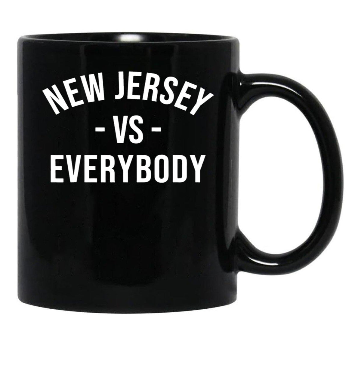 New Jersey VS Everybodys Black Coffee Mug, Gift Coffee Mug - Black
