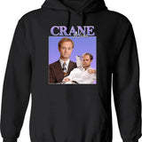 Niles Crane Graphic Pullover Hoodie - Black