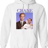 Niles Crane Graphic Pullover Hoodie - White