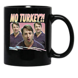 No Turkey Retro Peep Show Fan Art Black Coffee Mug, Gift Coffee Mug - Black