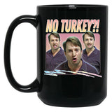 No Turkey Retro Peep Show Fan Art Black Coffee Mug, Gift Coffee Mug - Black