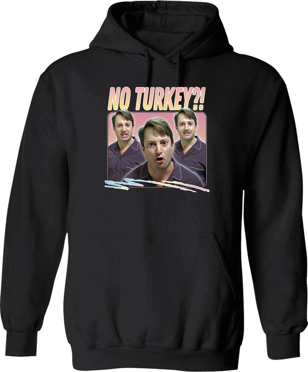 No Turkey Retro Peep Show Fan Art Graphic Pullover Hoodie - Black