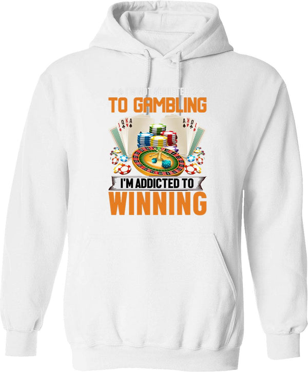 Nonebi Gambling Hoodie - Graphic Pullover Hoodie - White