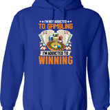 Nonebi Gambling Hoodie - Graphic Pullover Hoodie - Blue