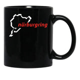Nurburgring - Map Graphic Day Track Black Coffee Mug, Gift Coffee Mug - Black