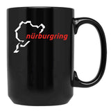 Nurburgring - Map Graphic Day Track Black Coffee Mug, Gift Coffee Mug