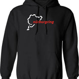 Nurburgring - Map Graphic Day Track Graphic Pullover Hoodie - Black