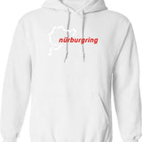 Nurburgring - Map Graphic Day Track Graphic Pullover Hoodie - White