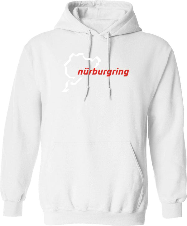 Nurburgring - Map Graphic Day Track Graphic Pullover Hoodie - White