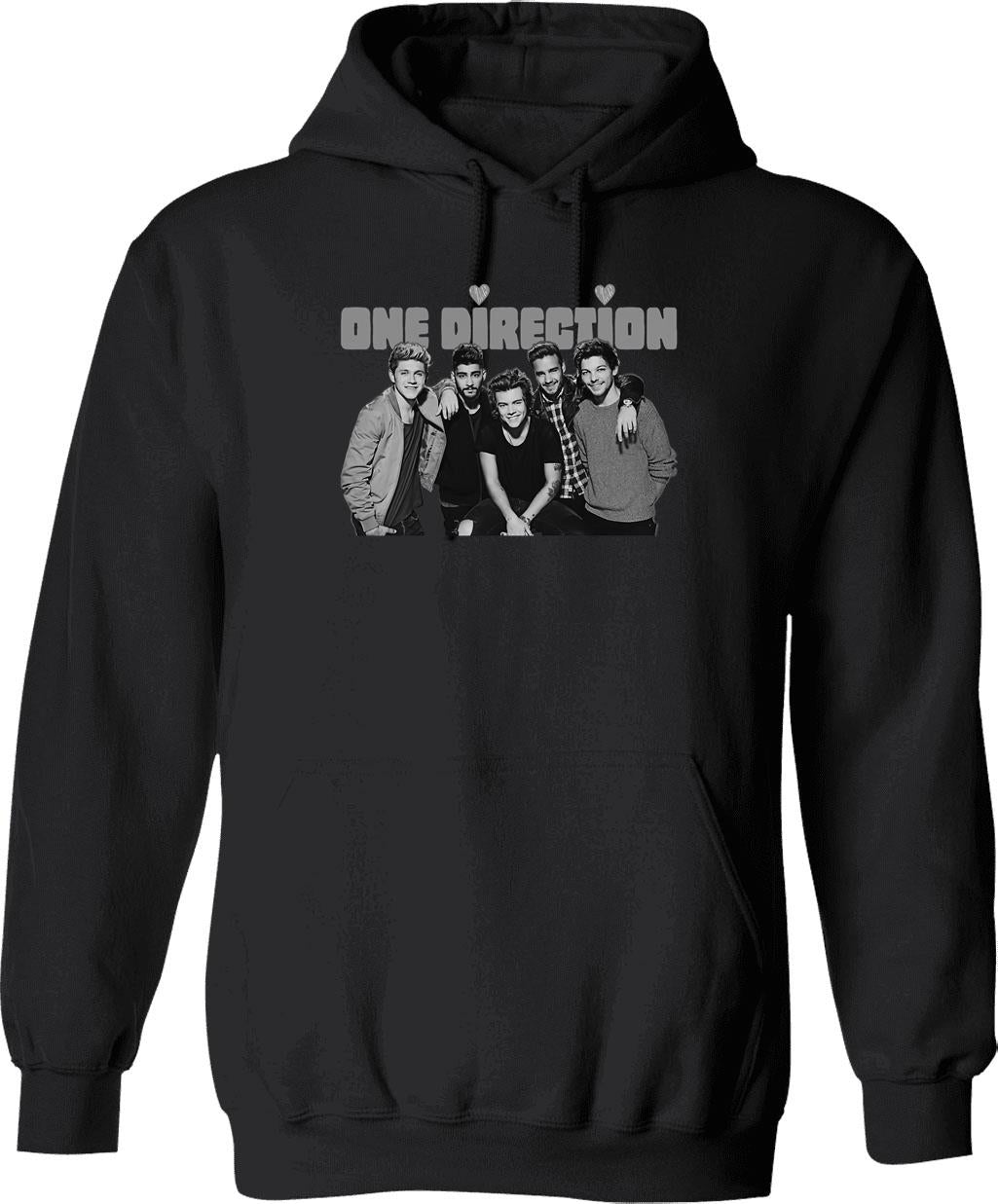 One Direction Together Classic Graphic Pullover Hoodie - Black