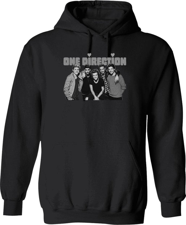 One Direction Together Classic Graphic Pullover Hoodie - Black