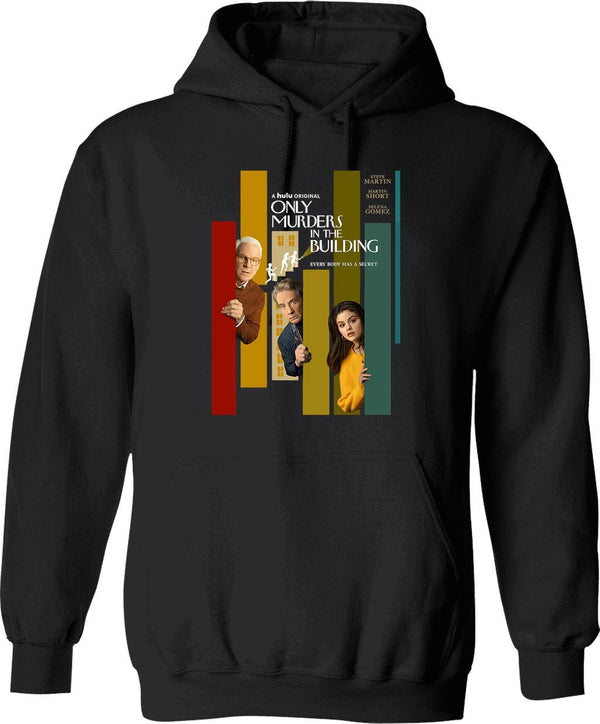 Only Murders in The Building (2) Graphic Pullover Hoodie - Black