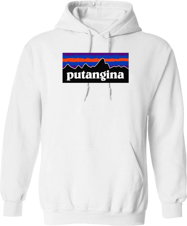 PUTANGINA Logo Graphic Pullover Hoodie - White