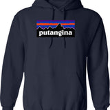 PUTANGINA Logo Graphic Pullover Hoodie - Navy