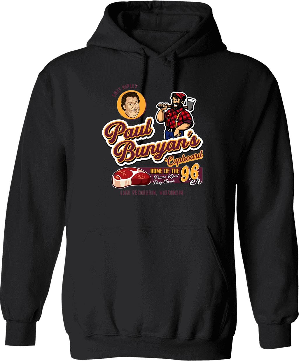 Paul Bunyan'S Cupboard Great Outdoors Graphic Pullover Hoodie - Black