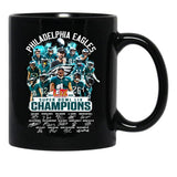 Philadelphia Eagles Super Bowl LIX 2025 Champions Black Coffee Mug, Gift Coffee Mug - Black