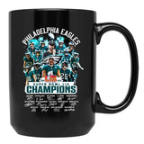 Philadelphia Eagles Super Bowl LIX 2025 Champions Black Coffee Mug, Gift Coffee Mug
