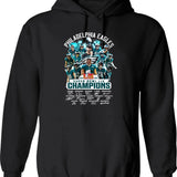 Philadelphia Eagles Super Bowl LIX 2025 Champions T-Hoodie Graphic Pullover Hoodie - Black