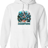 Philadelphia Eagles Super Bowl LIX 2025 Champions T-Hoodie Graphic Pullover Hoodie - White