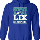 Philadelphia Super Champions Hoodie Graphic Pullover Hoodie - Blue