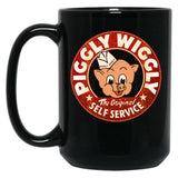 Piggly Wiggly Self Service Worn 4677 Black Coffee Mug, Gift Coffee Mug - Black