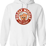 Piggly Wiggly Self Service Worn 4677 Graphic Pullover Hoodie - White