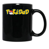 Pokedad Retro Gift for Dad Black Coffee Mug, Gift Coffee Mug - Black