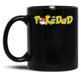 Pokedad Retro Gift for Dad Black Coffee Mug, Gift Coffee Mug
