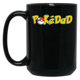 Pokedad Retro Gift for Dad Black Coffee Mug, Gift Coffee Mug - Black