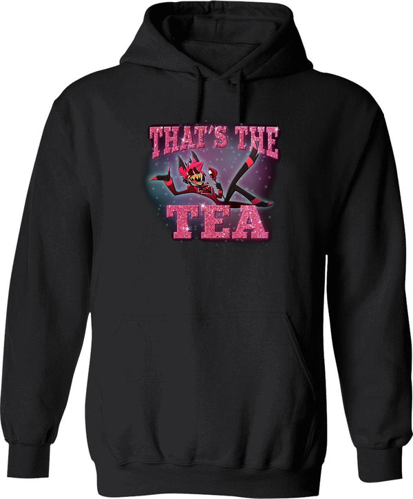 Popomu Alastor - That's The Tea - Hazbin Hotel Essential Graphic Pullover Hoodie - Black