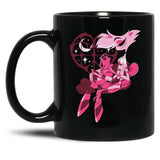 Popomu Angel Dust and Fat Nugget Valentines Night - Hazbin Hotel Essential Black Coffee Mug, Gift Coffee Mug