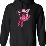 Popomu Angel Dust and Fat Nugget Valentines Night - Hazbin Hotel Essential Graphic Pullover Hoodie - Black
