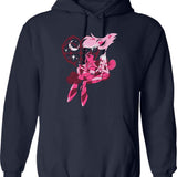 Popomu Angel Dust and Fat Nugget Valentines Night - Hazbin Hotel Essential Graphic Pullover Hoodie - Navy