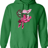 Popomu Angel Dust and Fat Nugget Valentines Night - Hazbin Hotel Essential Graphic Pullover Hoodie - Green