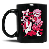 Popomu Blitzo x Stolas Helluva Boss Essential Black Coffee Mug, Gift Coffee Mug
