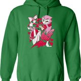 Popomu Blitzo x Stolas Helluva Boss Essential Graphic Pullover Hoodie - Green