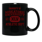 Property Of Miskatonic University Athletic Dept Black Coffee Mug, Gift Coffee Mug - Black