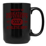 Property Of Miskatonic University Athletic Dept Black Coffee Mug, Gift Coffee Mug