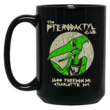 Pterodactyl Club 1987 Black Coffee Mug, Gift Coffee Mug - Black