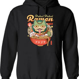 Pukei Pukei Ramen Vintage Graphic Pullover Hoodie - Black