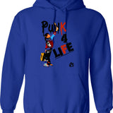 Punky Punk 4 Life Brewster Essential Graphic Pullover Hoodie - Blue