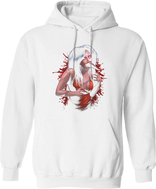 Puppet Master Leech Woman Graphic Pullover Hoodie - White
